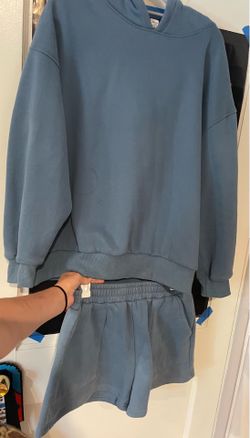Blue Anrabess Hoodie and Shorts Set