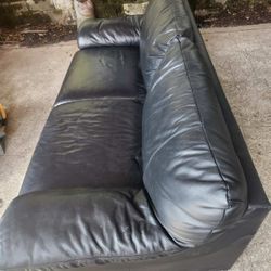 Leather Sleeper Couch 
