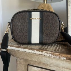 Small Michael Kors Brown Signature Crossbody  Bag