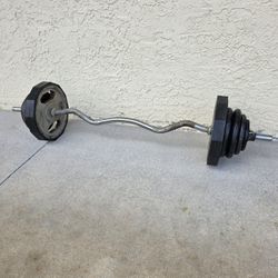 Curl Bar With Weights