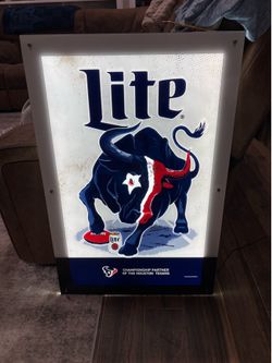 Texans miller lite neon