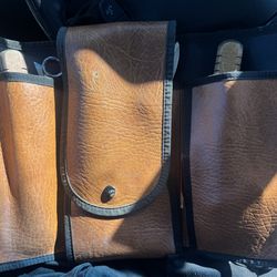 Vintage leather tool roll kit