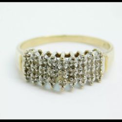 Real Diamond Ring 10kt Size 7.25