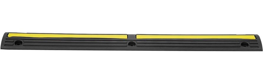 VEVOR 3.28 ft Cable Protector Ramp, 1 Channel, 18000 lbs/axle Capacity Heavy Duty Rubber