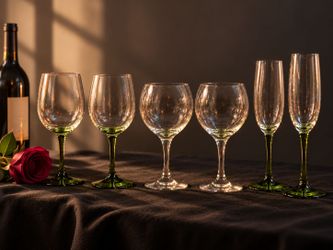 A Toast to the Little Moments 🥂 | Set of 6 Wine & Champagne Glasses • $35 OBO