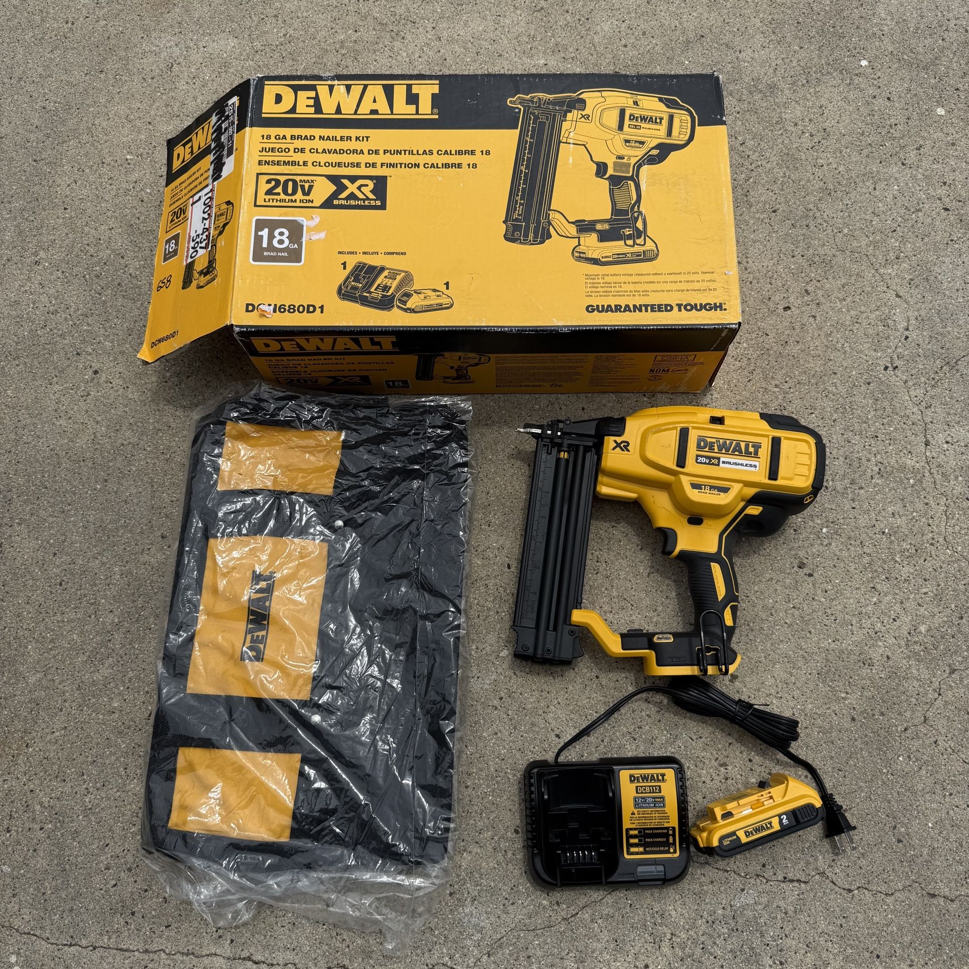 Cordless Brad Nailer Kit Dewalt 18 Gauge Nailer 20v DEWALT 20V MAX