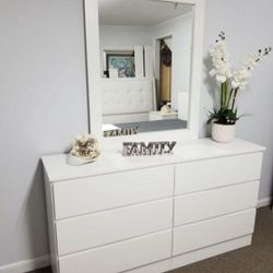 Dresser with 6 drawers + Mirror ⭐️ Cómoda de 6 Gavetas + Espejo 