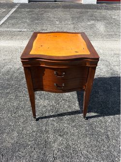Vintage French Curved Front Side Table