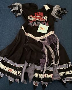 Zombie Cheerleader Halloween Costume Size Small