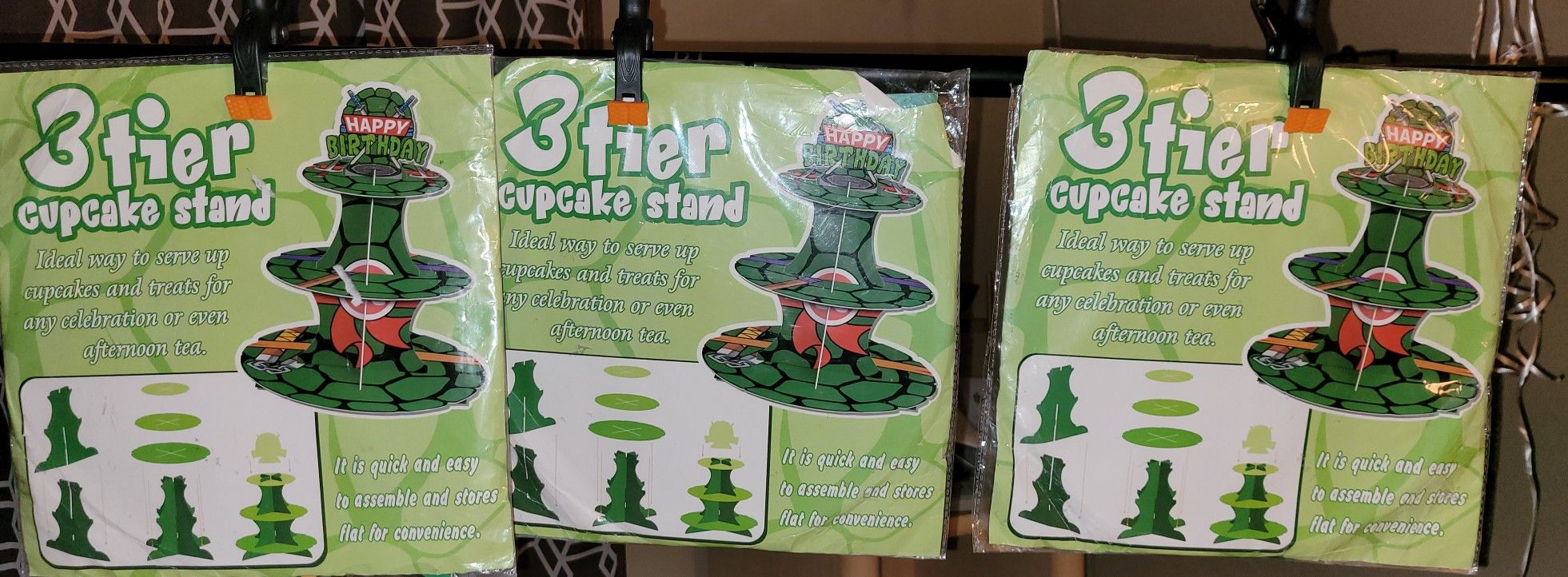 *NEW 3- Ninja Turtle 3 tier cupcake stands