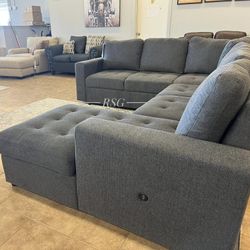 Sleeper Sectional Couch With Storage Chaise Color Options ⭐U Shaped Sleeper Sectional 