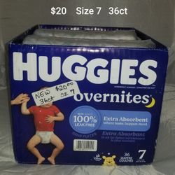 Huggies Overnites Disposable Diapers .. NEW