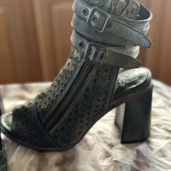 Free Bird, Leather Shoes, Teresa Black Size 10