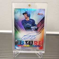 2021 Bowman's Best Bowman Future Vibrance /150 Julio Rodriguez #BFVA-JR Auto