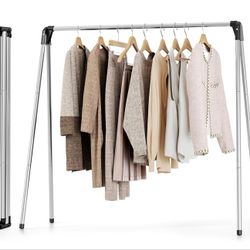 Clothes Drying Rack Foldable, Laundry Drying Rack Stainless Steel, Portable Clothes Rack, Drying Rack for Clothing, Indoor Outdoor, Free-Standing, Lar