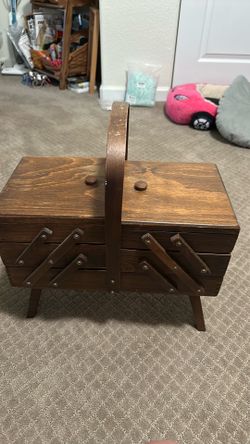 Antique sewing box