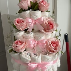 Diaper cake for baby shower
