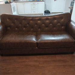Havertys Leather European  Couch & Loveseat 