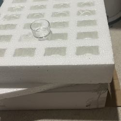 Set of 24 Clear Glass Tea Light holders 