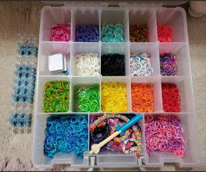 Rainbow Loom with hook and a ton of rubber bands