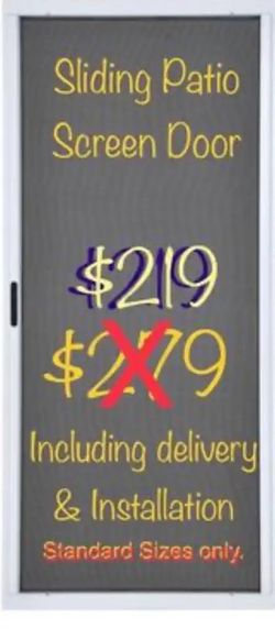 Patio Screen Door Upto 80” Tall & 36” Width