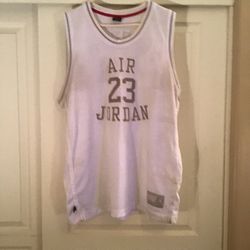 Men’s Nike Air Jordan Jersey, White/gray, Size XL