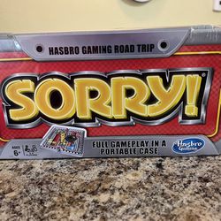 New Sorry! Hasbro Portable Gaming Road Trip