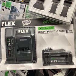 Flex 24V 5.0 Ah Battery And Charger Startup Kit $170