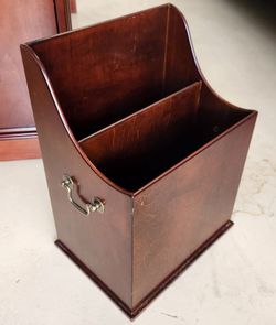 Wooden Magazine Storage Bin Bombay