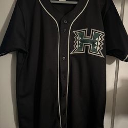 University of hawaii Warriors Baseball jersey Black Rare Home #2