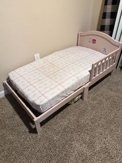 Pink Toddler Bed Frame with Mattress