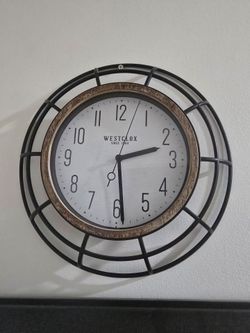 Mainstays 12" Quartz Modern, Industrial Indoor Wall Clock