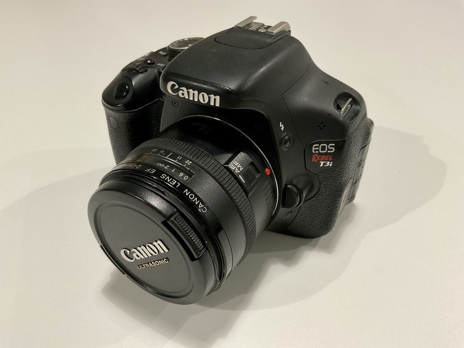 Canon EOS Rebel T3i w/ EF 24mm F/2.8 Lens, Tripod, and Charger