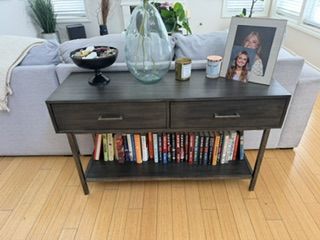 Modern Console / Sofa Table with Drawers – Living Spaces – Excellent Condition