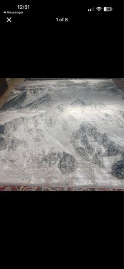 7 by 10 area rug. No stains excellent condition. Blue color