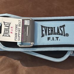 NWT Everlast F.I.T Foam Core Training Belt BLUE SIZE MEDIUM