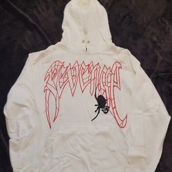 LARGE REVENGE Sept 2020 Skull Hoodie White