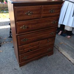 5 Drawer Wood Chest 