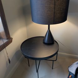 Blue Dot Black Side Table And Lamp