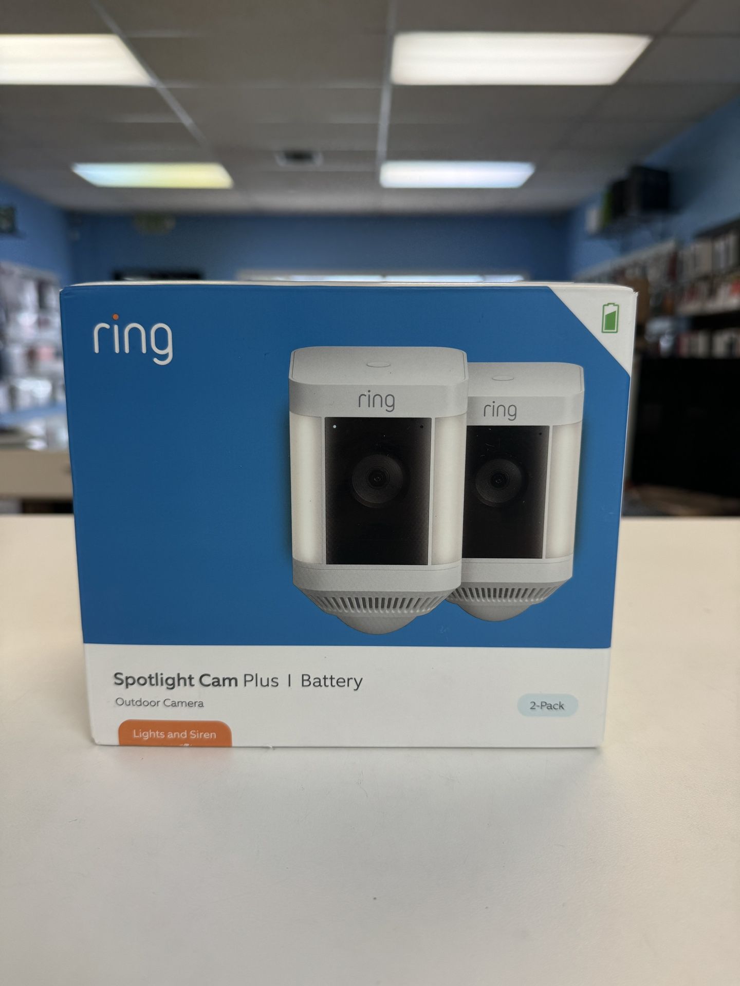 Ring Spotlight Cam Plus Camera Indoor/Outdoor Wireless Pack of 2 New Sealed 