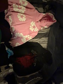 Denim and spider hoodie (Size M)