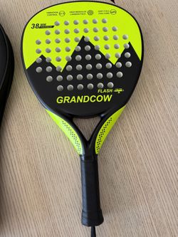 GRANDCOW Flash Padel Racket - Carbon Face, 38mm EVA Core - FREE DELIVERY