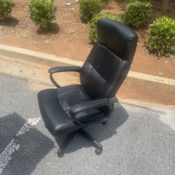 Black Leather Office Chair 