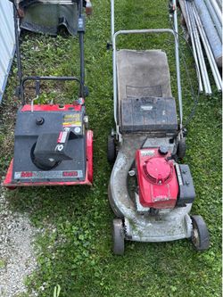 snow blowing & lawn mower