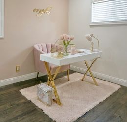 White and gold desk | vanity desk | NEW