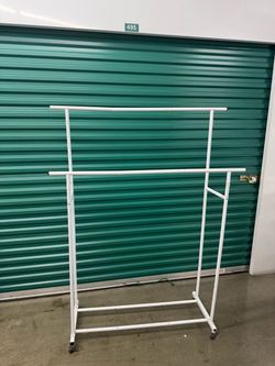 white double clothing rack