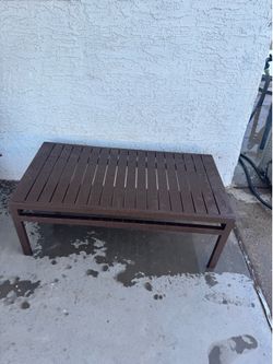 Metal patio table