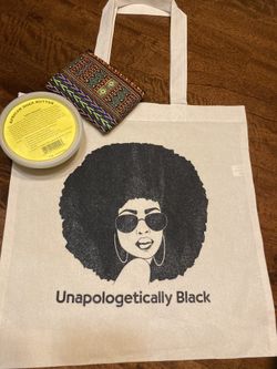Unapologetically black tote bag