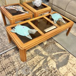 Vintage Coffee And 2 End Tables 