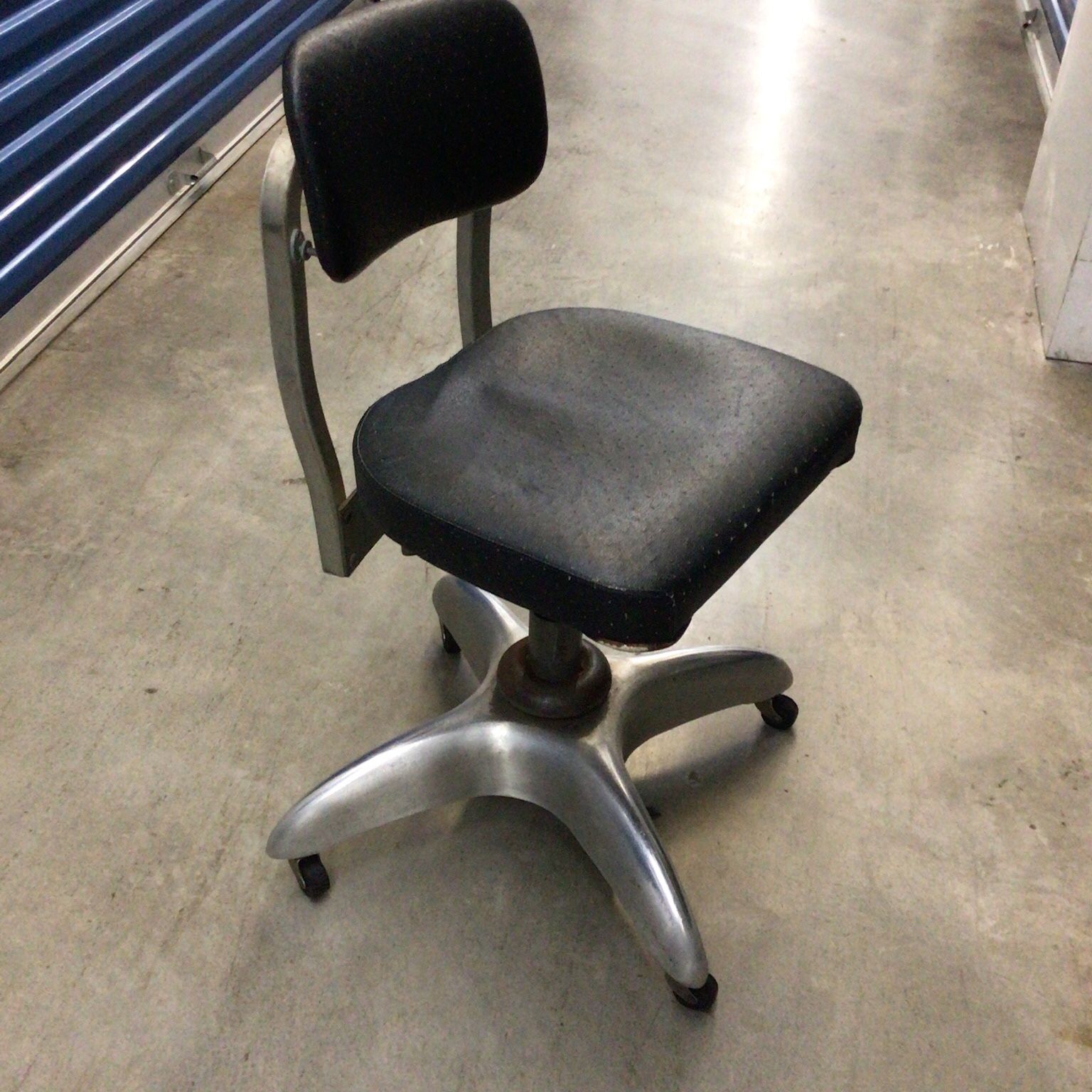 Vintage 1930s Good Form Industrial Aluminum Office Chair